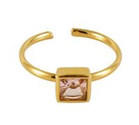 Bagues de fiançailles vintage carrée/cœur/fleur réglables en zircon géométrique pour les doigts Accessoire de fête et tenue décontractée, Green, Comme décrit, Comme décrit.