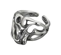 Bagues de geste vintage en forme d'étoile pour homme et femme - Style punk gothique - Zircon rétro croisé - Bijoux d'amour en forme de cœur - Zircon rétro croisé, taille unique, Comme décrit, Comme