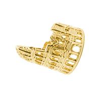 Bagues de mode réglables en forme de colisées historiques, accessoires empilables pour un usage quotidien, bijoux de la Rome antique