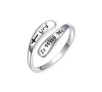 Bagues de motivation créatives pour elle - Style vintage - Accessoires de foi croisée - Cadeau inspirant