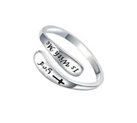 Bagues de motivation créatives pour elle - Style vintage - Accessoires de foi croisée - Cadeau inspirant