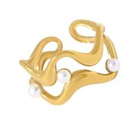 Bagues de rencontre à de vagues larges, ouverture de doigt réglable, bijoux uniques adaptés à la fête et quotidien, à la mode