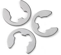 Bagues de retenue externes Anneaux de retenue externes, anneaux élastiques, rondelles circlip en E for fixation d'arbre M2-M10, acier inoxydable 316, paquet 245(M3.5 30PCS)