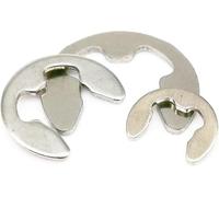 Bagues de retenue externes Anneaux de retenue externes en acier inoxydable 304, anneaux élastiques, circlips E, plusieurs tailles(M1.2 100pcs)