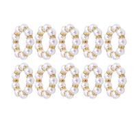 Bagues De Serviette En Perle,Pinces À Serviettes | 10 Pièces Bandes Avec Perles Pour Décoration Maison Style Rustique Mariage Table À Manger Restaurant Fête Vacances Dîner Romantique
