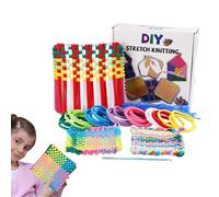 Bagues de tissage - Kit de jouets pour anneaux de tissage | Créatifs interactifs avec 8 couleurs pour 3 ans en haut, débutants, filles, adolescents,