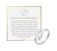 Bagues d'Étreinte | Accessoires de Bijoux Ajustables avec Carte de Vœux - Bague Câlin D'Amitié En De Zinc,Pour Adolescentes Petites Amies Sœur Épouse Amis Grand-Mère