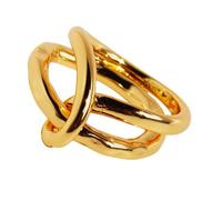 Bagues élégantes à double ligne abstraites - Bijoux uniques - Texture en laiton artistique - Convient pour la durabilité et la mode moderne, taille unique, Comme décrit, Comme décrit.