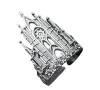 Bagues élégantes avec croix rétro avec accents de châteaux conçus pour plus de confort et de longévité pour un événement individuel à la mode, taille unique, Comme décrit, Comme décrit.