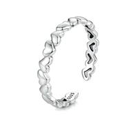 Bagues Empilables En Argent Sterling 925 Avec Cœur Pour Femme, Bague De Déclaration D'amour Pour La Saint-valentin