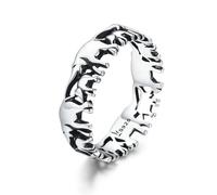 Bagues Empilables En Argent Sterling 925 Avec Motif Animalier Et Famille D'éléphants Pour Femmes, Bijoux Tendance En Argent