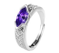 Bagues en alliage de moissanite, accessoire de bijoux pour couple, pour un style unique et améliore le bien-être, au quotidien, bagues de promesse pour les couples. Taille unique