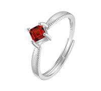 Bagues En Argent 925 Avec Pierre De Naissance, Ajustables, Style Vintage, Brossées, Mates, Pierres Précieuses Naturelles, Coupe Carrée, Alliances De Mariage Pour Femmes Et Filles, Bijoux Cadeaux,