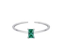Bagues En Argent 925 Avec Pierre De Naissance Pour Femmes Et Filles. Bague Délicate Empilable Avec Pierre Précieuse Naturelle Taillée. Alliance De Fiançailles, Ajustable Et Ouverte Pour Femmes.