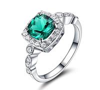 Bagues en argent sterling 925 pour femme topaze bleue véritable pierre précieuse aigue-marine coussin romantique classique cadeau engagement bijoux fins