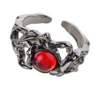 Bagues en cuivre avec finition liquide brillante, avec motifs soleil/lune, accessoires de doigt ajustables, bijoux pour couples, bagues design unique