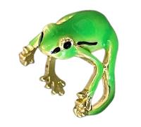 Bagues en forme d'animal mignon, anneaux ouverts en forme de grenouille d'arbre en émail, bague créative réglable, bague mignonne grenouille arbre, pour les amis et les couples, 0.5/1, se référer à la