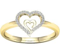 Bagues en forme de cœur pour femme Zircon Mode Double Amour Cœur Ouvert Bague Cz Déclaration Fiançailles Alliance Bijoux Nobles Cadeaux pour elle habile et professionnelle