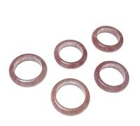 Bagues en pierres uniques - Bijoux de mode faits main pour une vie en pleine conscience et un style personnel (Strawberry Crystal (Cristal Fraise))