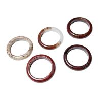 Bagues en pierres uniques - Bijoux de mode faits main pour une vie en pleine conscience et un style personnel (Brazilian Agate (Agate Brésilienne))