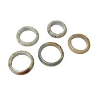 Bagues en pierres uniques - Bijoux de mode faits main pour une vie en pleine conscience et un style personnel (Green Brown Jade (Jade Vert Marron))