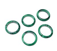 Bagues en pierres uniques - Bijoux de mode faits main pour une vie en pleine conscience et un style personnel (Malachite (synthetic) (Malachite Synthétique))