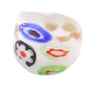 Bagues en verre de Muranos d ' inspiration ethnique exquise, bagues de doigt, bijoux de mode élégants pour femmes, accessoire de fête élégant, bijoux incrustés de verre