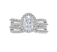 Bagues Femme, Bague Impératrice Ovale Taille Fleur De Glace Pour Femme, Bague De Fiançailles Ou De Mariage, Saphir, Émeraude, Améthyste, Ru iamant Simulé, Bijou Cocktail, Coffret Cadeau Inc