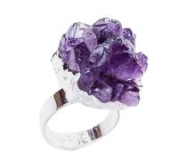 Bagues Femme En Naturel Bague e En D'Améthyste Brut