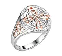 Bagues Femme - Ensemble de Zircons en de Zinc | Bande de mode tendance bicolore | Bijoux de conception de élégants | pour adolescent/mère/petite amie/soeur/femme/Fr/Tr/P, utiliser un cad