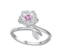 Bagues Fleur Pour Femmes- Cuivre Ajustable | Bijou De Doigt Élégant With Open Ring Design, Flower Style, Bague Ouverte Ajustable | Femme Saint-Valentin Soirées Rendez-Vous Festivals Musique Vac
