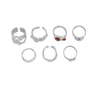 Bagues géométriques élégantes en pierres précieuses fabriquées à partir de matériaux métalliques robustes pour une touche élégante et unique de bagues géométriques en diamants, D, Comme décrit, Comme