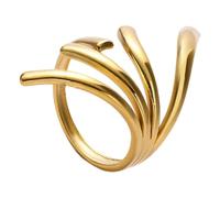 Bagues géométriques en acier inoxydable à la mode, résistantes rayures, bijoux élégants quotidien, accessoire de doigt
