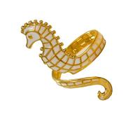 Bagues hippocampes faites à la main en alliage avec finition distinctive en goutte d'huile pour un usage quotidien ou des occasions spéciales, taille unique, Comme décrit, Comme décrit.