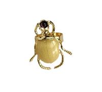 Bagues insectes émaillées avec cristaux étincelants et teintes pastel Accessoires de doigt de bijoux Gogga empilables Bagues ouvertes réglables avec accent de diamants