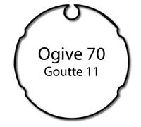 Bagues moteur FAAC 45 mm tube rond 70 avec ogive - A4505_0518S