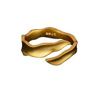 Bagues ouvertes ajustables en argent sterling 925, style punk, à vagues givrées, pour femmes et filles
