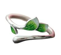 Bagues ouvertes en forme de feuilles d ' arbre, bijoux de | Texture en alliage adaptée cadeaux des amoureux de la mode, looks décontractés élégants adaptés à un usage