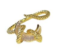 Bagues ouvertes pratiques en alliage robuste en forme de serpentins avec détails de lune, accessoire de mode pour femmes modernes bagues en alliage, taille unique, Comme décrit, Comme décrit.