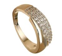 Bagues ouvertes réglables, bijoux scintillants, Texture en cuivre, adaptées amoureux de la mode, cadeaux pour femmes