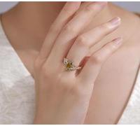 Bagues Personnalisés Bague Homme 55 Or Rose 9 Carats Au375 4 Griffes Ovales avec Tourmaline Verte et Diamant Taille Solide Non Plaqué Mise à Niveau 3.0 pour Sœur Nouvelle Année Bijoux