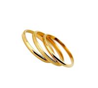 Bagues plaquées or pour femmes, lot de 3 pièces, finition mate et polie, anneaux empilables en acier inoxydable, bijoux minimalistes à porter au quotidien, tailles 6-10