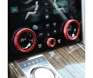 Bagues pour déco Boutons AC pour Range Rover Sport L494 Bagues(Front Row) | Ajustement parfait, modèle L494, finition vif, aluminium pour robuste, installation pour facile outils