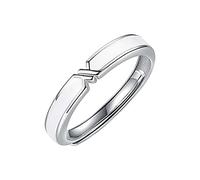 Bagues pour Femmes Cravate Couple Anneau Pour Hommes Et Femmes Anneau De Mode Versatile Gel Goutte Anneau Ouvert Anneau En Argent Réglable (A, A)