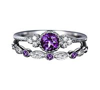 Bagues pour main droite pour femme, bijoux tendance pour femme, 1 paire de bagues de taille 510, bijoux pour adolescentes, taille unique, Cuivre, Pas de pierre précieuse