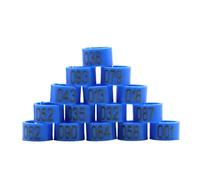 Bagues pour pattes de poulet, Anneaux de cuisse de poulet, 100 pièces, en plastique multicolore, numérotés, volaille, Pigeon, oie, oiseaux(Dark Blue)