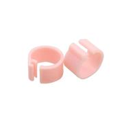 Bagues pour pattes d'oiseaux, Lot de 100 anneaux marquage en plastique for oiseaux et pigeons, multicolores, diamètre intérieur 8 mm(Roze)
