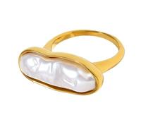 Bagues pratiques, bijoux de doigt, longues bandes élégantes, perles, Texture en acier inoxydable, adaptées femmes, déclaration féminine