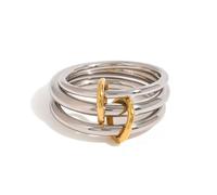 Bagues pratiques en alliage robuste avec un style simple pour les hommes et les femmes à la mode et à la recherche d'individualité bagues tendance pour femmes, taille unique, Comme décrit, Comme