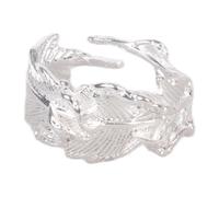 Bagues réglables en alliage avec motif épine à plumes - Accessoire de mode pour femme, One Size, Comme décrit, Comme décrit.